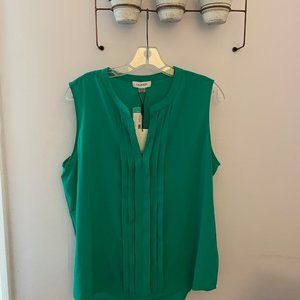 Calvin Klein Teal Green Sleeveless Blouse